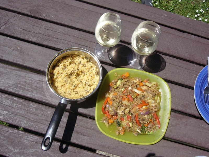 Lamb stir Fry & organic brown rice yum yum